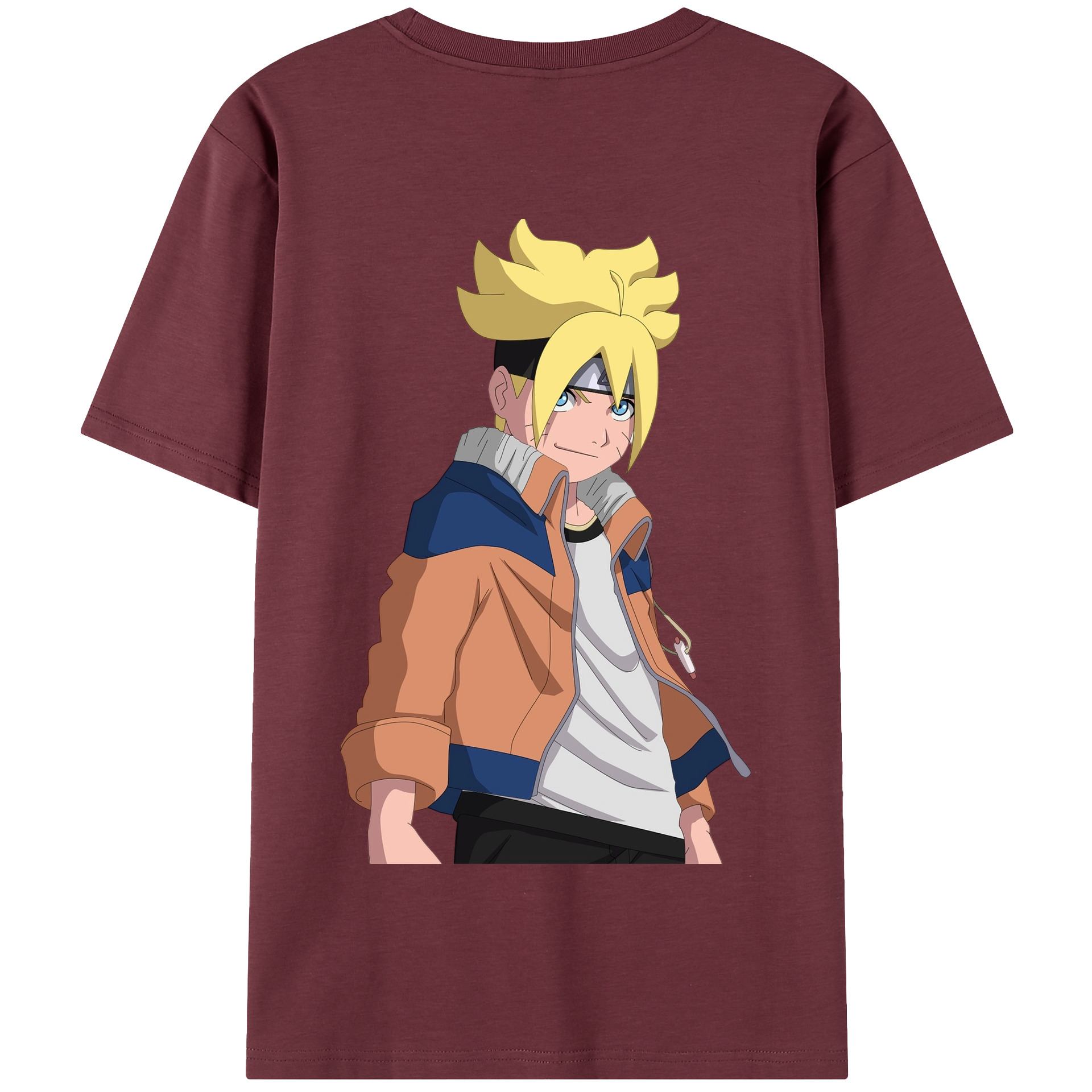 （画像用） NARUTO -ナルト- うずまき ナルト Uzumaki Naruto 綿100％半袖Tシャツ（背面プリント）
